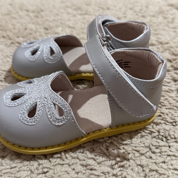 Livie & Luca Shimmering Silver Petal Shoes - Picture 7 of 7